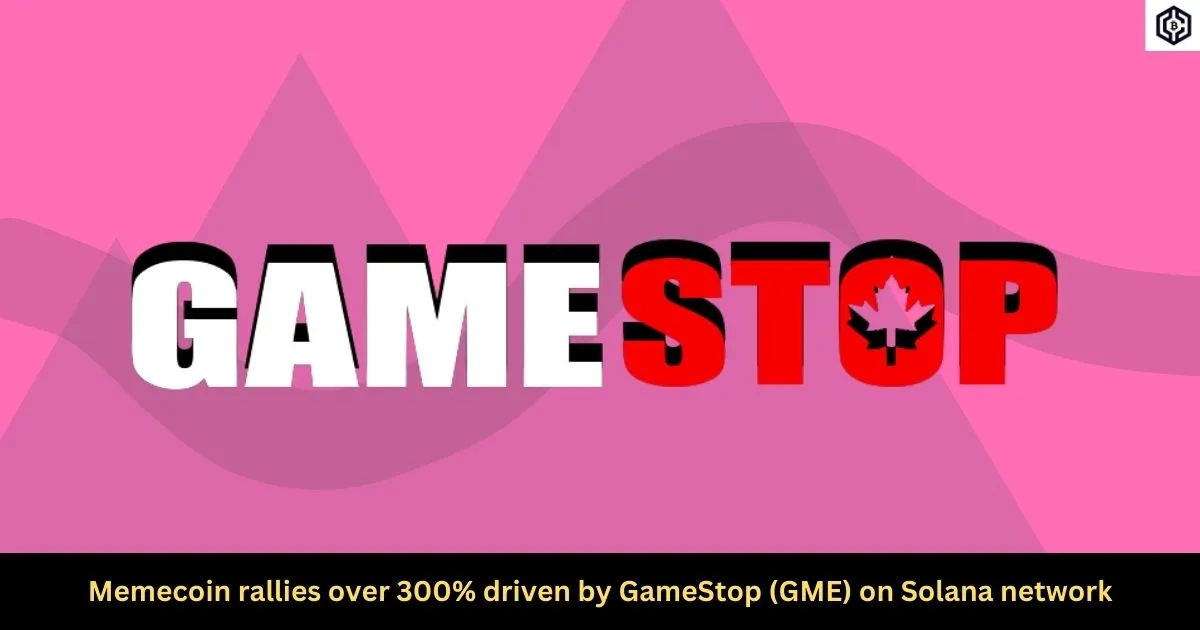 Memecoin rallies over 300 driven by GameStop (GME) on Solana network